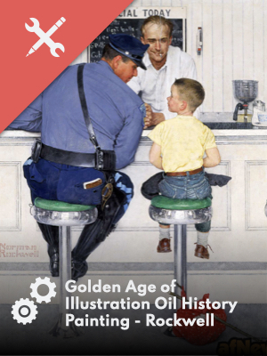 Tutorial - Golden Age of Illustration Oil History Painting - Rockwell
